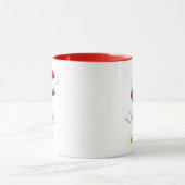 Whimsischer Weihnachtsbird Tasse (Zentrum)