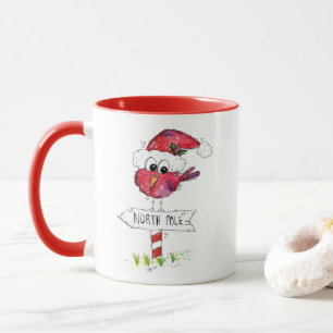 Whimsischer Weihnachtsbird Tasse