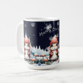 Whimsischer Weihnachtsbunny Kaffeetasse (Vorderseite Links)
