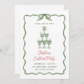 Whimsischer Weihnachtscocktail Party Einladungen (Vorne/Hinten)