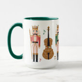 Whimsischer Weihnachtscreme Ballett Geige Musik Tasse (Links)