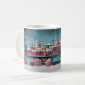 Whimsischer Weihnachtscreme Cart 2 Tasse (Vorderseite Links)