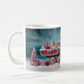 Whimsischer Weihnachtscreme Cart 2 Tasse (Links)