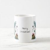 Whimsischer Weihnachtsengel auf Eiswürfel-Skaten Kaffeetasse (Mittel)