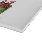 Whimsischer Weihnachtsengel auf Eiswürfel-Skaten Schneidebrett (Ecke)