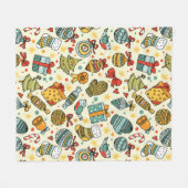 Whimsischer Weihnachtsfeiertag Saisonfest Fleecedecke (Vorderseite (Horizontal))