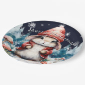 Whimsischer Weihnachtsfest Weihnachten Weihnachtsf Pappteller (Schrägansicht)