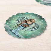 Whimsischer Weihnachtsgel mit Fawn Art Untersetzer (angewinkelt)