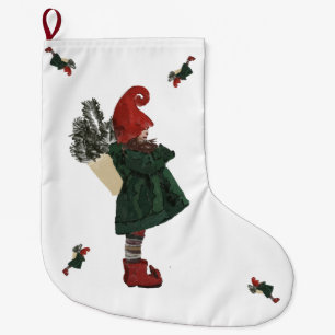 Whimsischer Weihnachtsgenom-Strumpf Großer Weihnachtsstrumpf