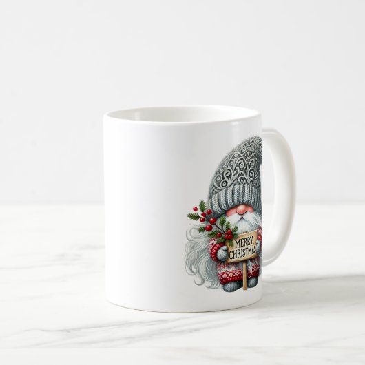 🎅 Whimsischer Weihnachtsgnome Kaffeetasse (VorderseiteRechts)
