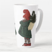 Whimsischer Weihnachtsgnome Latte Tasse (Rechte Ecke)
