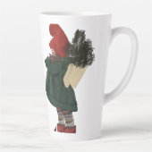 Whimsischer Weihnachtsgnome Latte Tasse (Rechts)