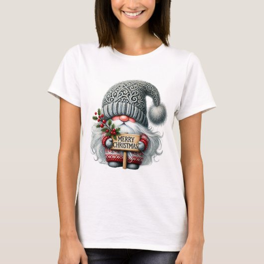 🎅 Whimsischer Weihnachtsgnome T-Shirt (Vorderseite)