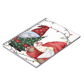 Whimsischer Weihnachtsgnomen Skandinavischer Feier Notizblock (Linke Seite)