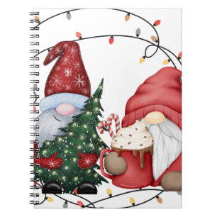 Whimsischer Weihnachtsgnomen Skandinavischer Feier Notizblock