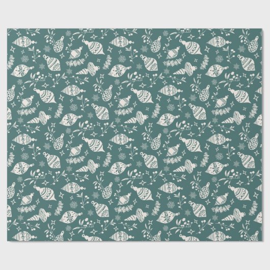 Whimsischer Weihnachtskalender skandinavisches bot Geschenkpapier (Flach)