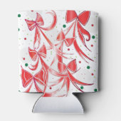 Whimsischer Weihnachtskalk Zuckerrohrmuster Dosenkühler (Rückseite)