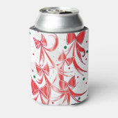 Whimsischer Weihnachtskalk Zuckerrohrmuster Dosenkühler (Kanne Rückseite)