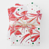 Whimsischer Weihnachtskalk Zuckerrohrmuster Geschenkpapier Set (Beispiel)