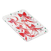 Whimsischer Weihnachtskalk Zuckerrohrmuster Magnet (Rechte Seite)