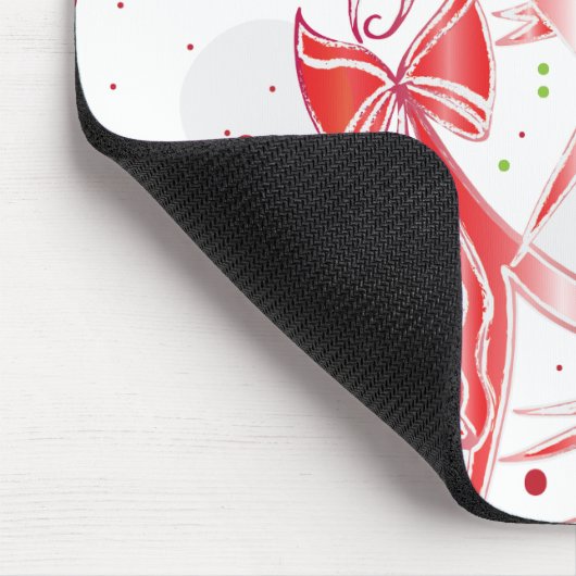 Whimsischer Weihnachtskalk Zuckerrohrmuster Mousepad (Ecke)