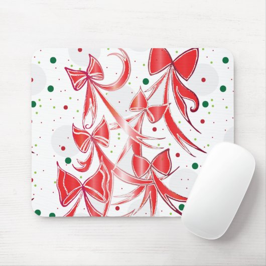 Whimsischer Weihnachtskalk Zuckerrohrmuster Mousepad (Mit Mouse)