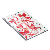 Whimsischer Weihnachtskalk Zuckerrohrmuster Notizblock (Rechte Seite)