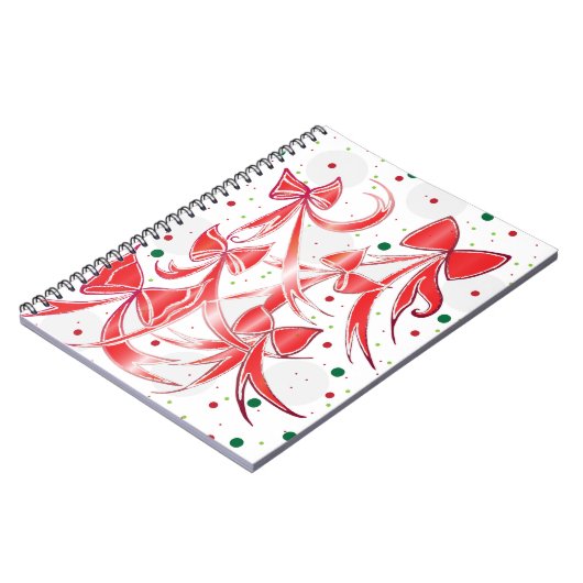 Whimsischer Weihnachtskalk Zuckerrohrmuster Notizblock (Linke Seite)