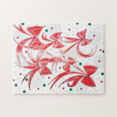 Whimsischer Weihnachtskalk Zuckerrohrmuster Puzzle (Horizontal)