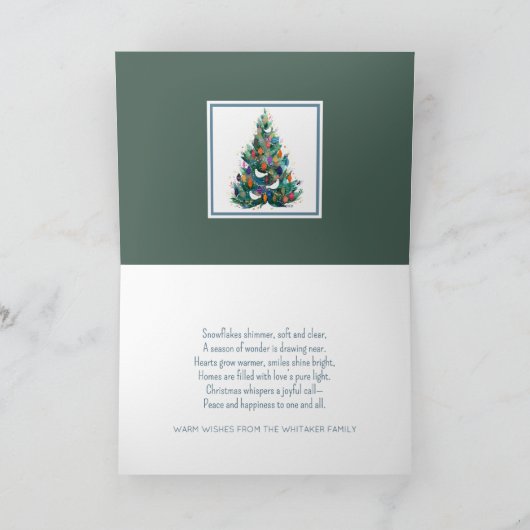 Whimsischer Weihnachtskarte mit geschnittenem Papi Dankeskarte (Innenseite)