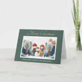 Whimsischer Weihnachtskarte mit geschnittenem Papi Dankeskarte (Vorderseite)