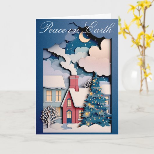 Whimsischer Weihnachtskarte mit geschnittenem Papi Karte (Gelbe Blume)