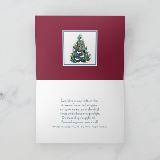 Whimsischer Weihnachtskarte mit geschnittenem Papi Karte (Innenseite)