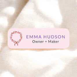 Whimsischer Weihnachtskranz für Maker Namensschild