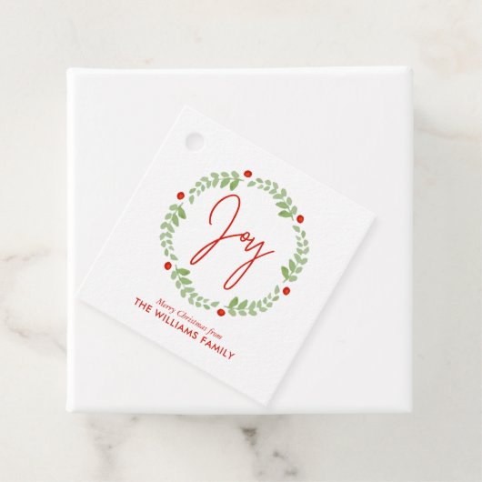 Whimsischer Weihnachtskranz Geschenkanhänger (Beispiel)