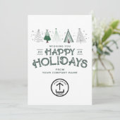 Whimsischer Weihnachtskunden Feiertagskarte (Stehend Vorderseite)