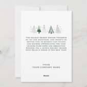 Whimsischer Weihnachtskunden Feiertagskarte (Rückseite)