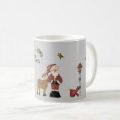 Whimsischer Weihnachtsmann im Weihnachtskalender Kaffeetasse (VorderseiteRechts)