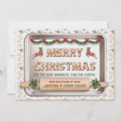 Whimsischer Weihnachtsmann-Kochkredit-Rezept-Karte Feiertagskarte (Vorderseite)