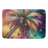 Whimsischer Weihnachtspalme Tree Tropical Beach Vi Badematte (Vorderseite)