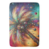 Whimsischer Weihnachtspalme Tree Tropical Beach Vi Badematte (Vorderseite Vertikal)
