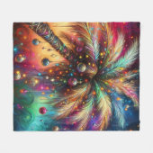 Whimsischer Weihnachtspalme Tree Tropical Beach Vi Fleecedecke (Vorderseite (Horizontal))