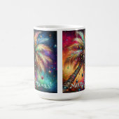 Whimsischer Weihnachtspalme Tree Tropical Beach Vi Kaffeetasse (Mittel)
