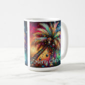 Whimsischer Weihnachtspalme Tree Tropical Beach Vi Kaffeetasse (VorderseiteRechts)