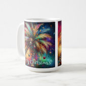 Whimsischer Weihnachtspalme Tree Tropical Beach Vi Kaffeetasse (Vorderseite Links)