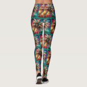 Whimsischer Weihnachtspalme Tree Tropical Beach Vi Leggings (Rückseite)