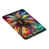 Whimsischer Weihnachtspalme Tree Tropical Beach Vi Magnet (Rechte Seite)