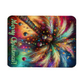 Whimsischer Weihnachtspalme Tree Tropical Beach Vi Magnet (Horizontal)