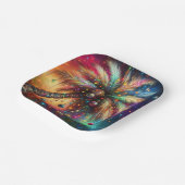 Whimsischer Weihnachtspalme Tree Tropical Beach Vi Pappteller (Gewinkelt)