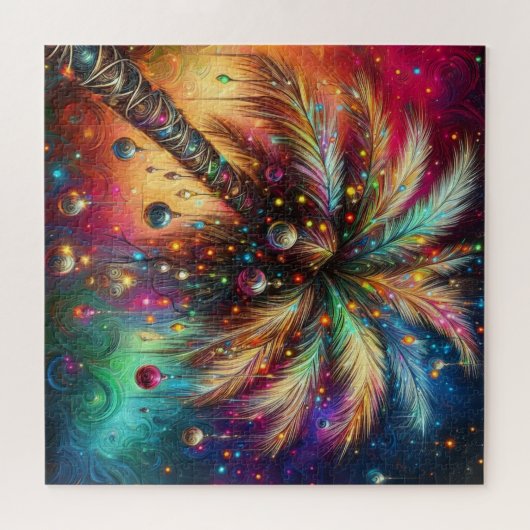 Whimsischer Weihnachtspalme Tree Tropical Beach Vi Puzzle (Horizontal)